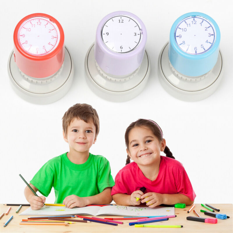 Kids Toy Student Teaching Tools Learning Recognition Clock Dial Clock Stamp