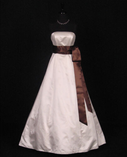 NEW Coffee Double Faced Satin Ribbon Sash Wedding Dress Bouquet Bridesmaid Belt