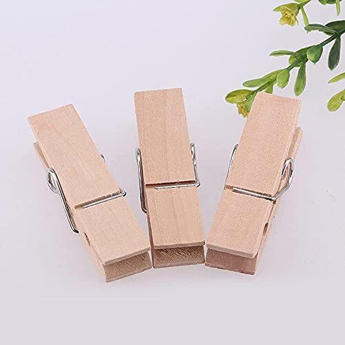 30pcs Large Wooden Clothespins Sturdy and Heavy Duty Clothes Pins for Hanging...