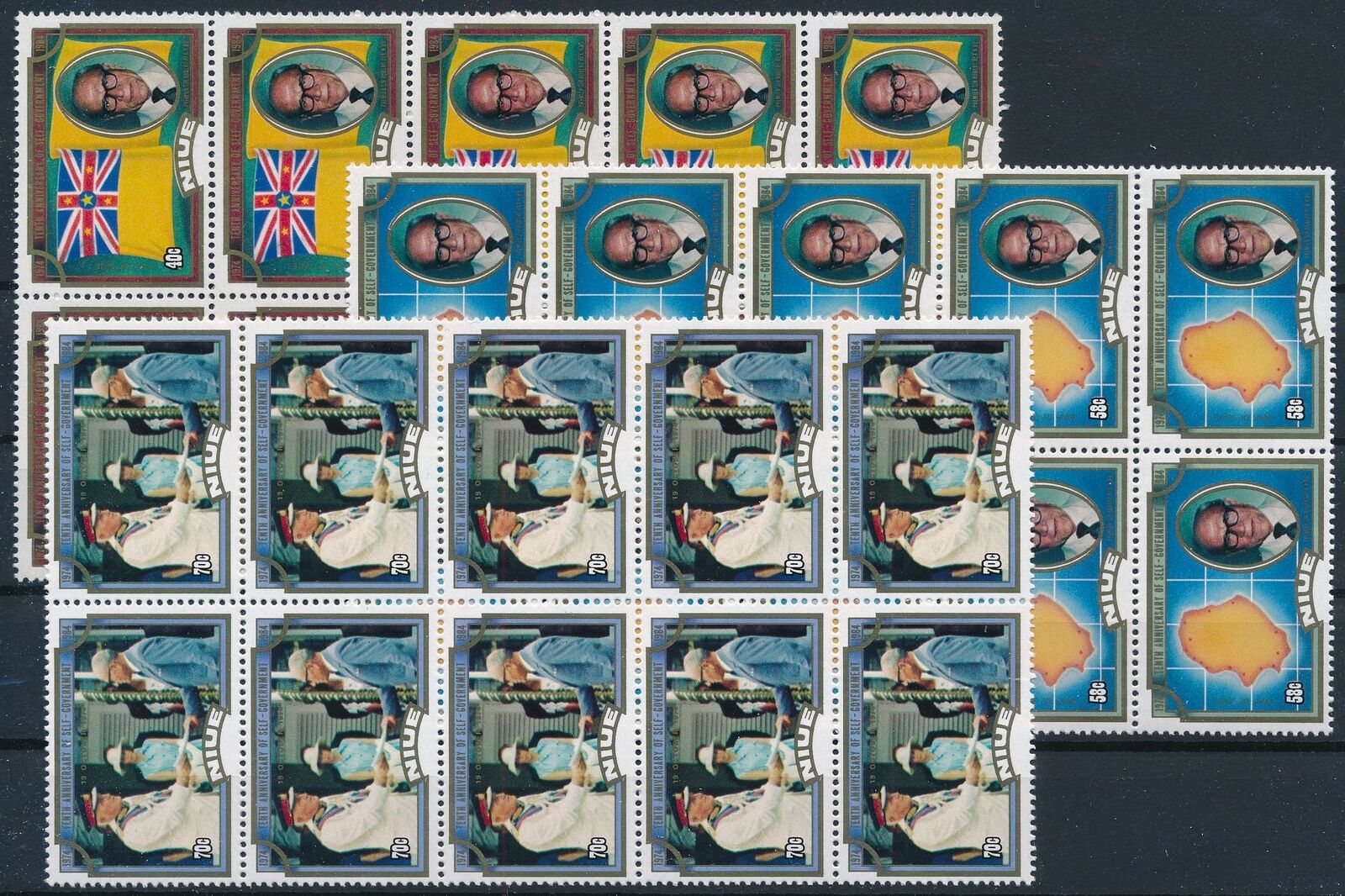 [pg20025] Niue 1984 : 10x Good Set Very Fine Mnh Stamps In Blocks Of 10