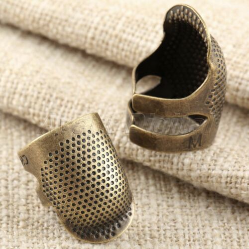 1pc Thimble Needles Partner Finger Protector DIY Sewing Tool Antique Metal Brass