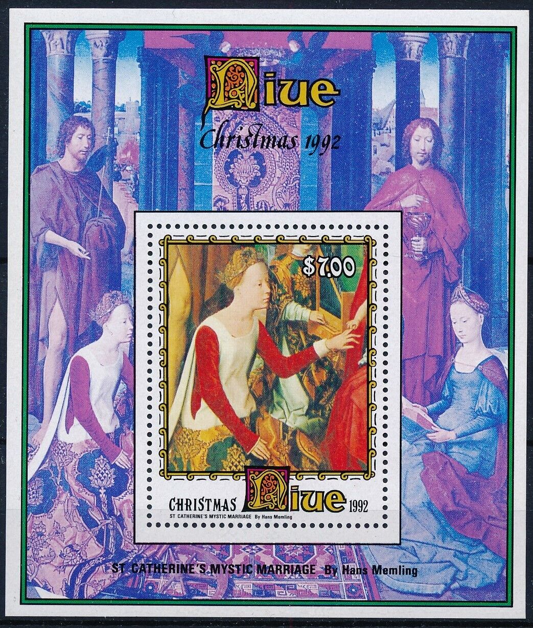 [P15.736] Niue 1992 : Art/Christmas - Good Very Fine MNH Sheet