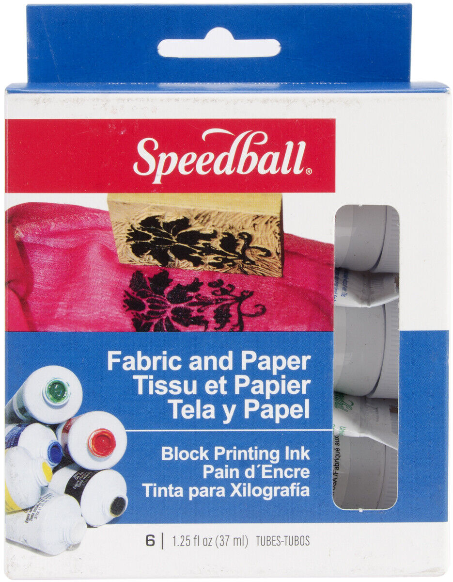 Speedball Art Products Speedball Block Printing Inks 1.25oz 6/pkg-fabric & Paper
