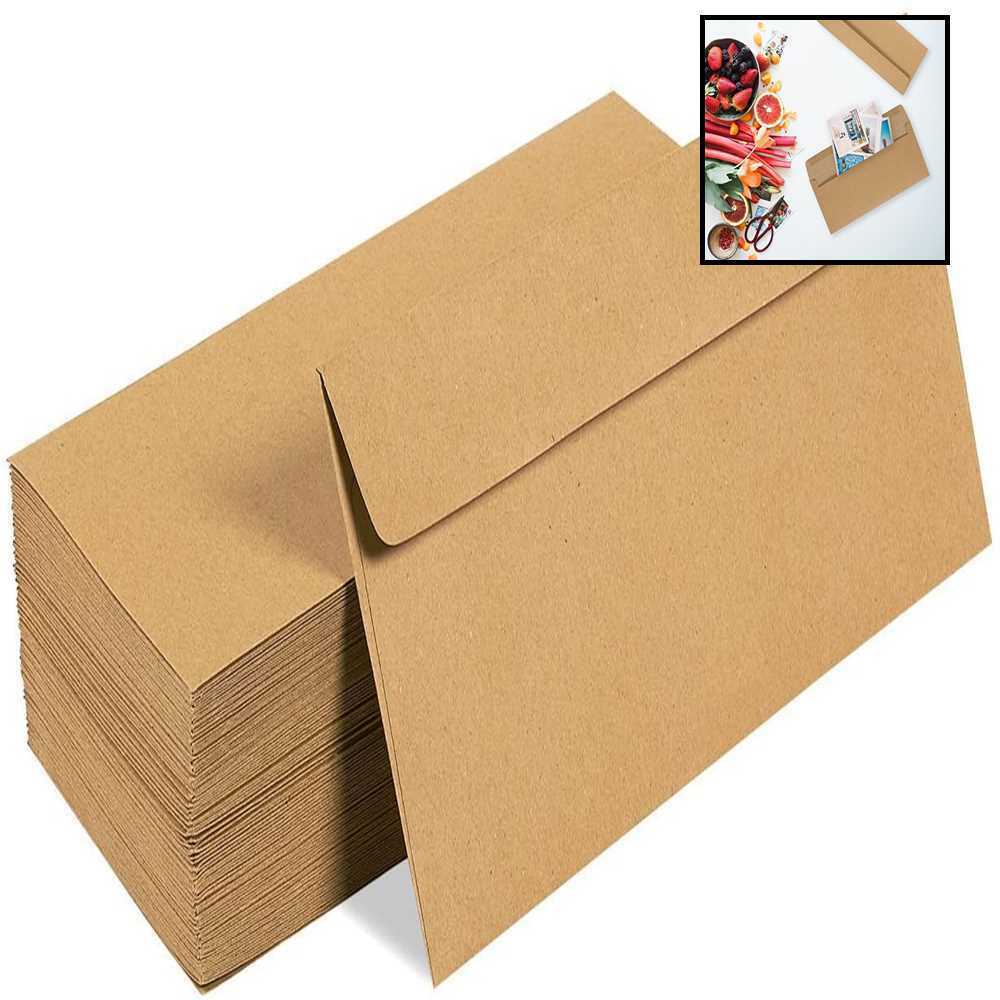 Juvale 100 Pack #10 Kraft Business Envelopes Value Square Flap 4 1/8 X 9 1/2" Ct