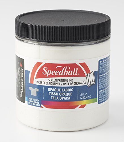 Speedball Opaque Iridescent Fabric Screen Printing Ink 8-Ounce Pearly White
