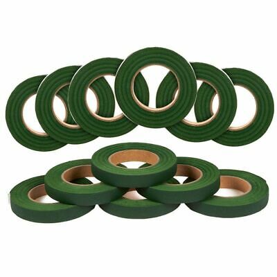 12 Floral Tape, Bouquets, 360 Yards, Value Pack, 1/2 Inch x 30 Yards, Dark Green